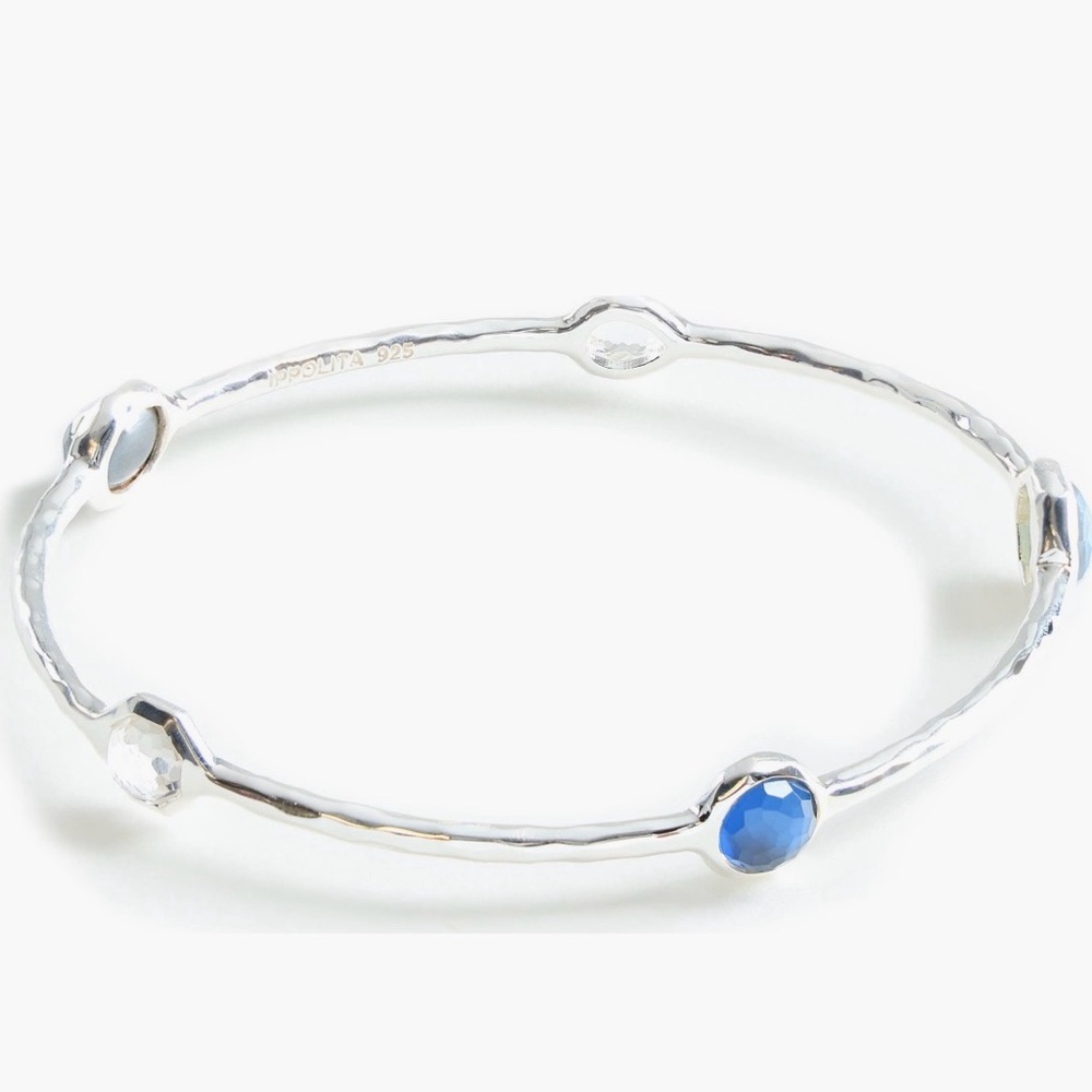 Ippolita Wonderland 5 Stone Bangle Bracelet in Savoy Size 2 Blue